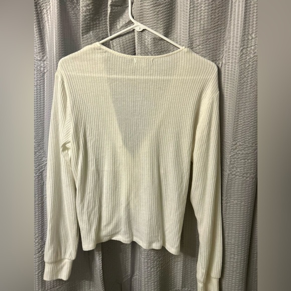 Z supply Cream Twist Front sweater - Picture 3 of 3